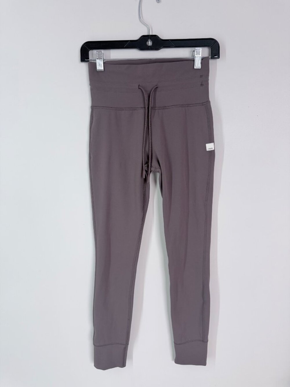 Vuori Womens Taupe Jogger Pants Drawstring Waist Stretch Polyester Blend Size S